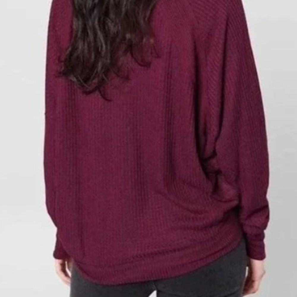 nwt Free People Santa Clara Thermal / Mulberry - Picture 2 of 3